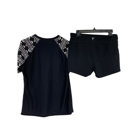 Old Navy Active Lot Of 2 Workout Shorts Top Black Large 1803 - Picture 4 of 8